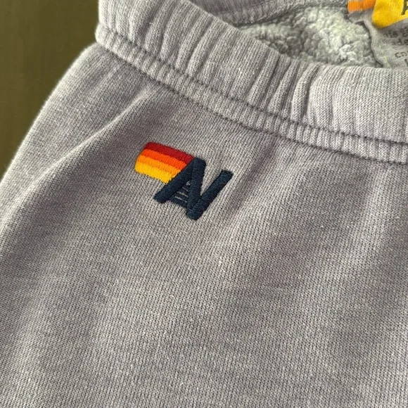 Aviator Nation Lavender Joggers with Multicolor Stripe - Picture 4 of 8